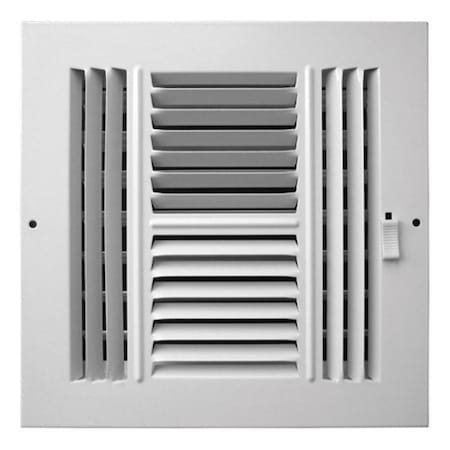 Tool Time C104M08X08 8 x 8 in. 4 Way Supply Register  White TO715231